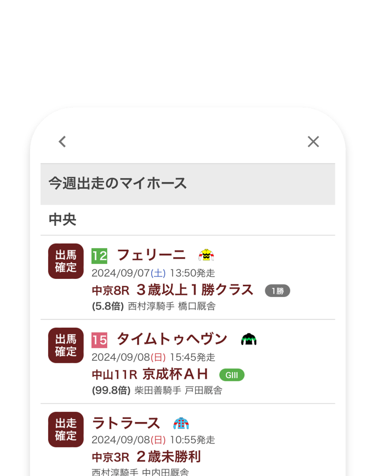 アプリ内画面を表示しているスマホの画像